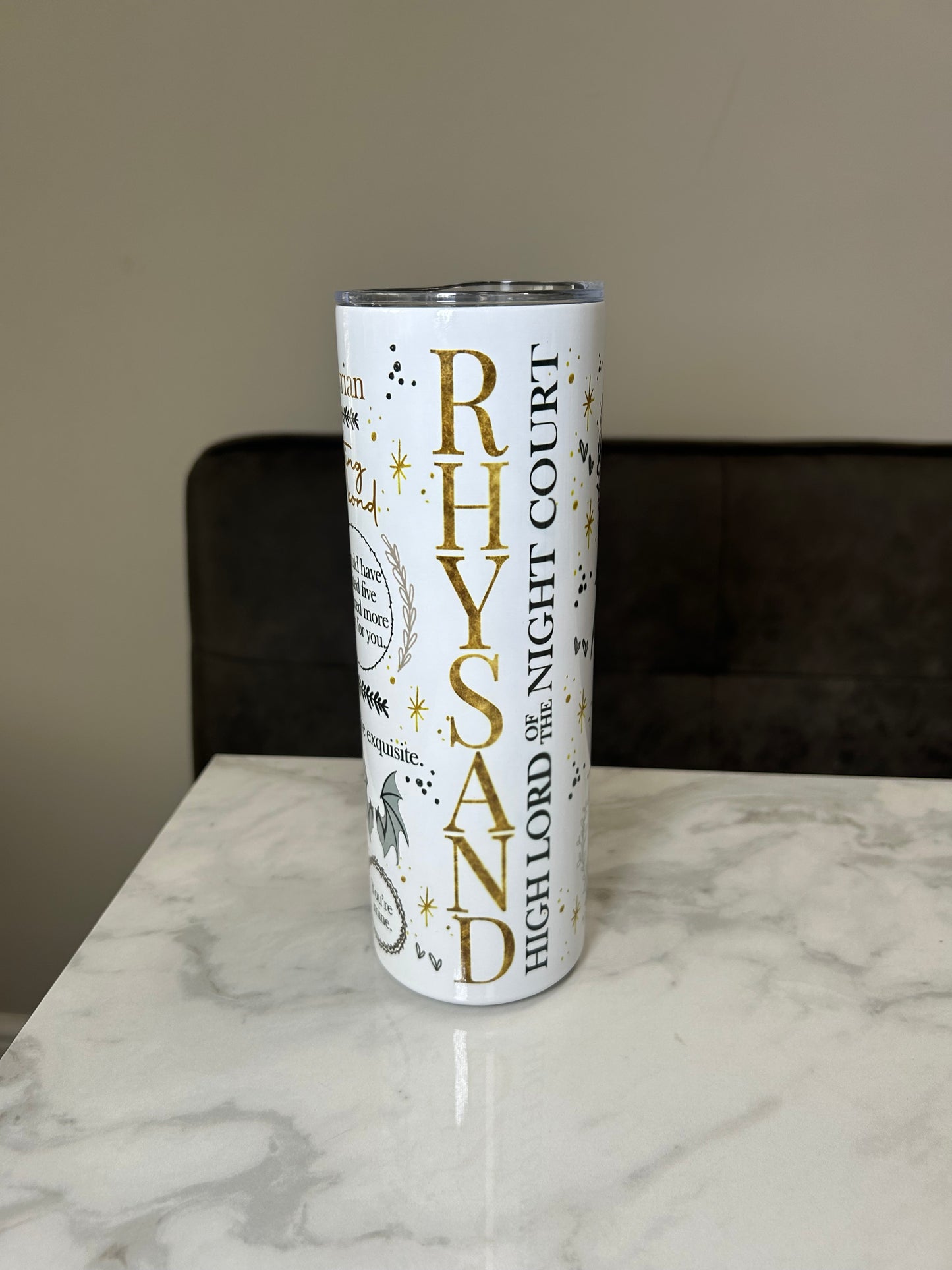 ACOTAR Rhysand 20oz stainless steel tumbler