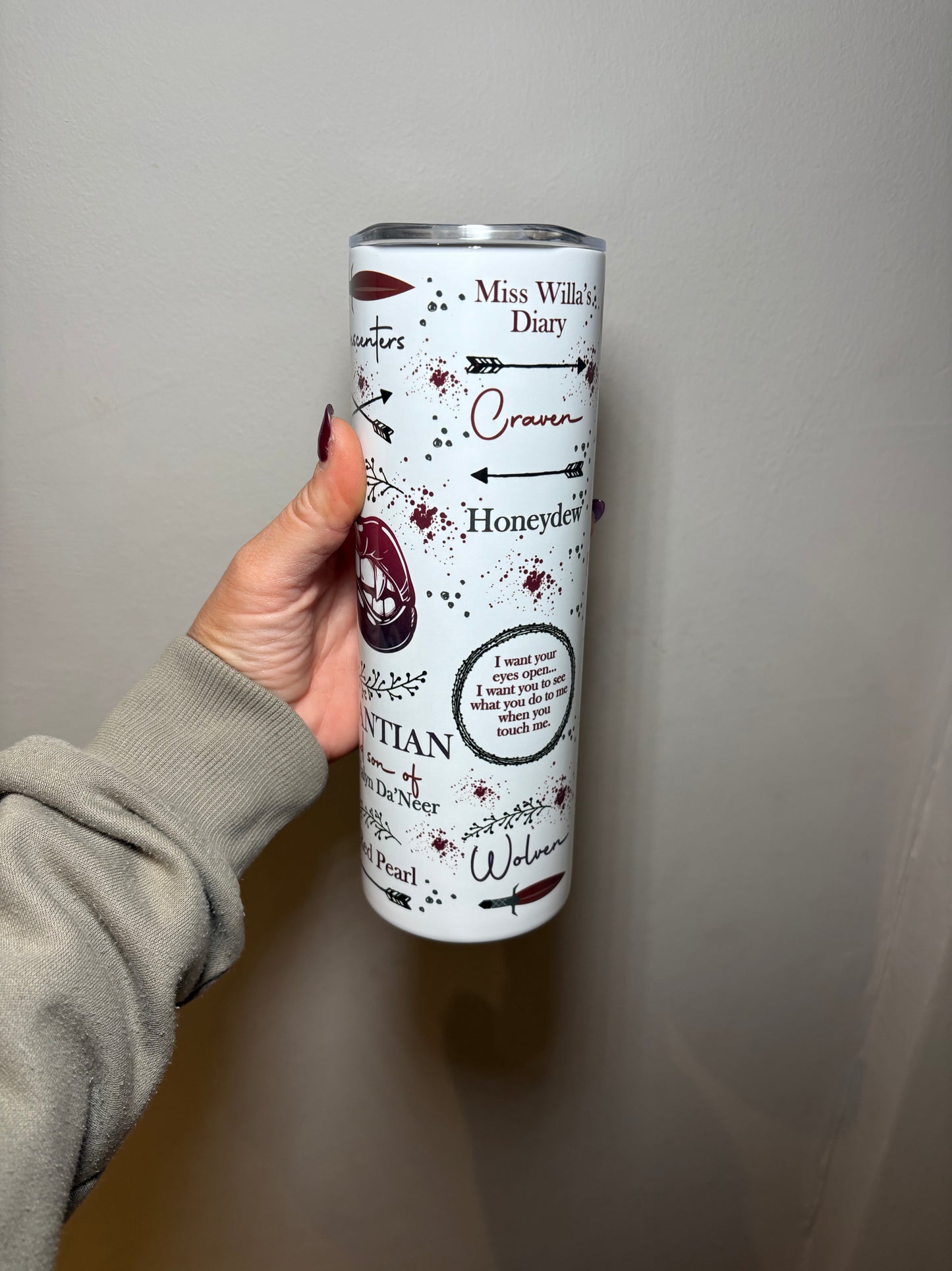 Blood and Ash Casteel 20oz stainless steel tumbler