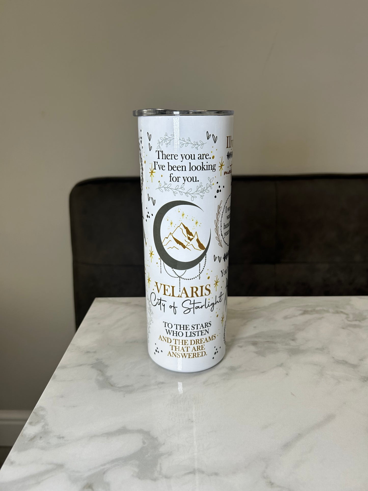 ACOTAR Rhysand 20oz stainless steel tumbler