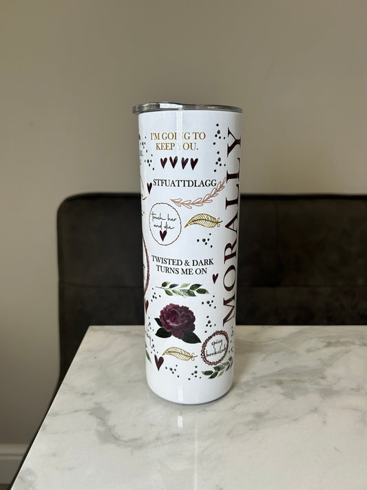 Morally Grey 20oz stainless steel tumbler
