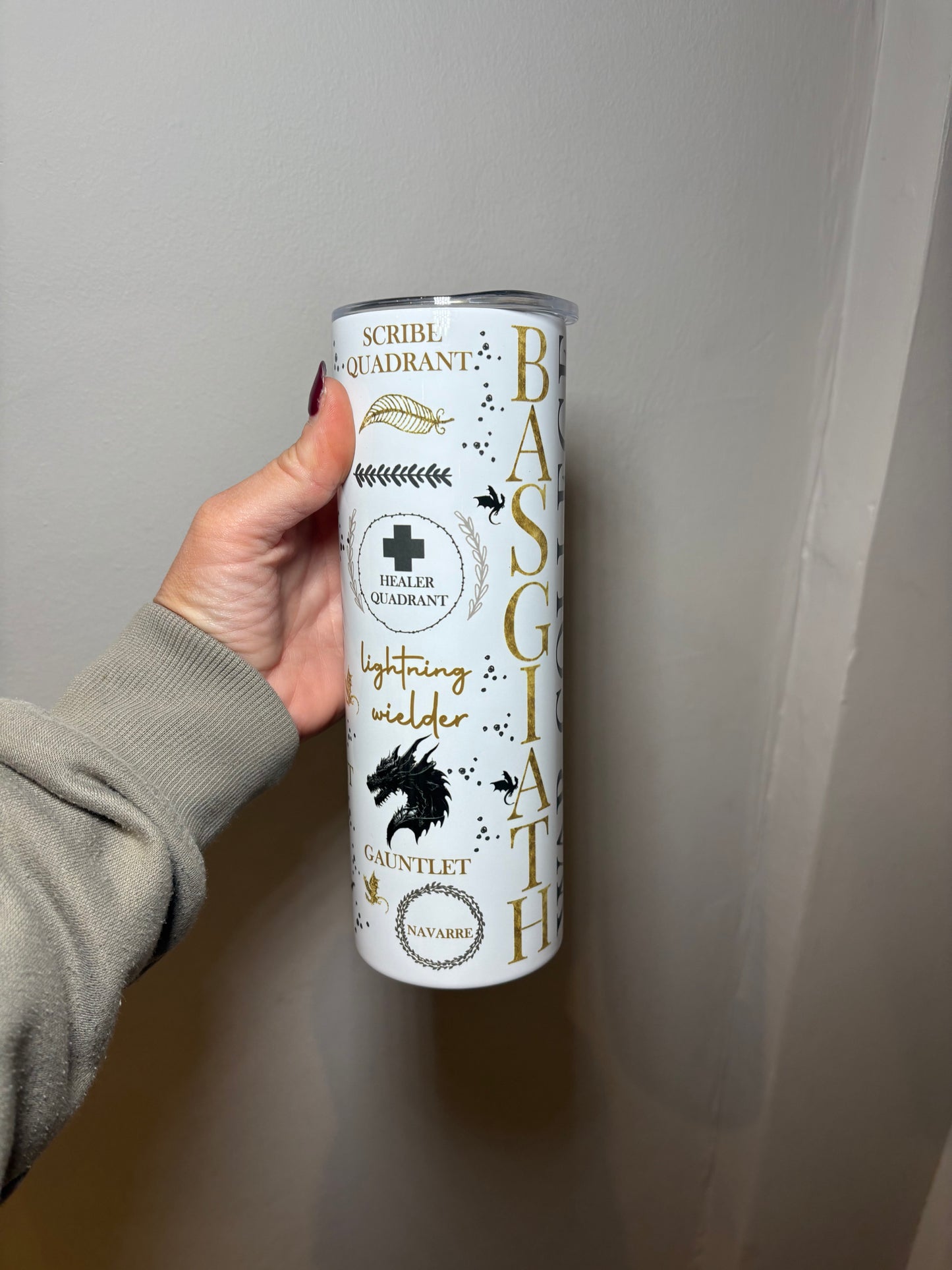 Fourth Wing Basgiath War College 20oz stainless steel tumbler