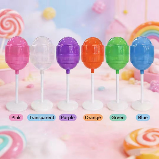 Standing lollipops plastic fillable
