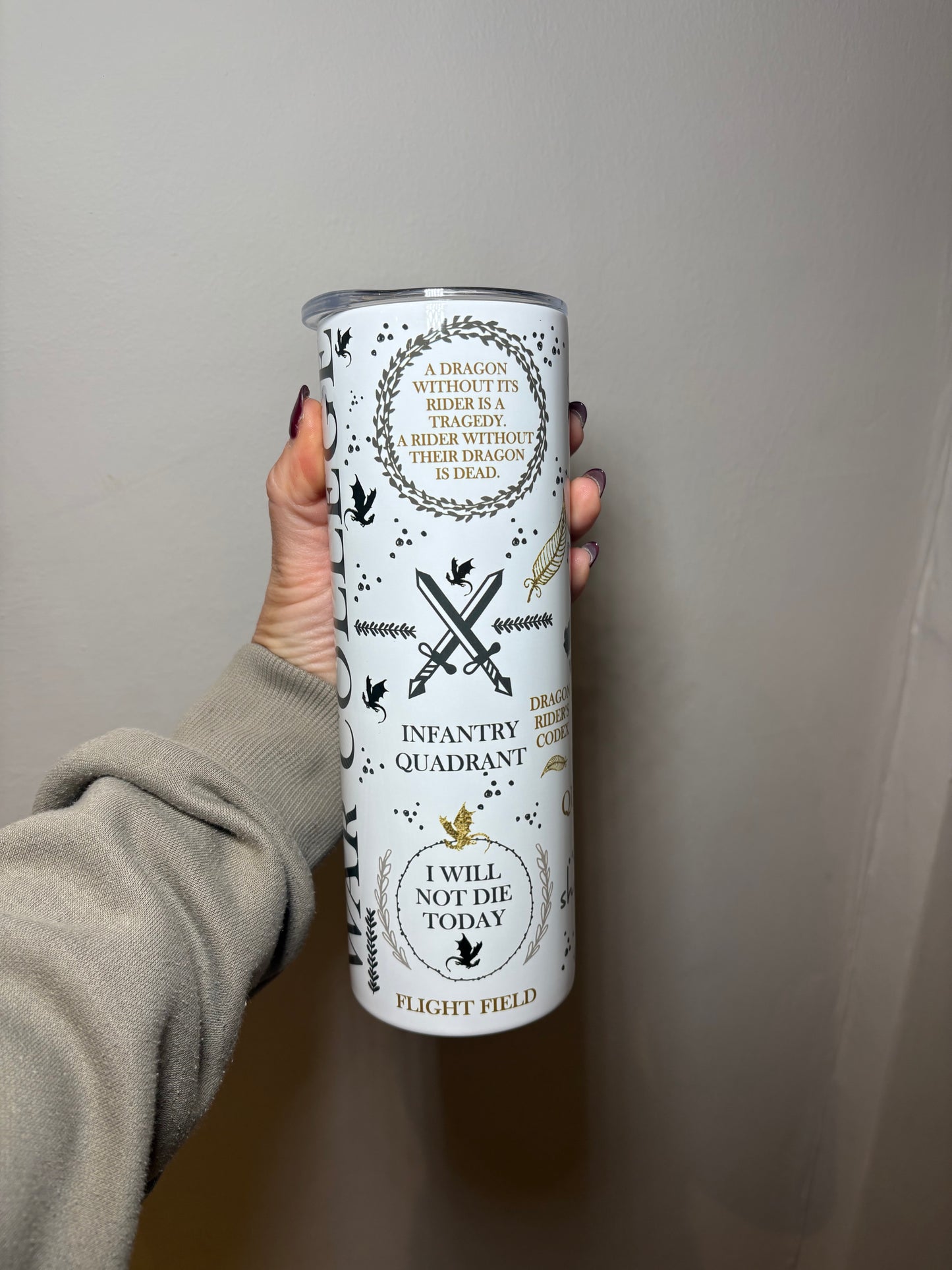 Fourth Wing Basgiath War College 20oz stainless steel tumbler