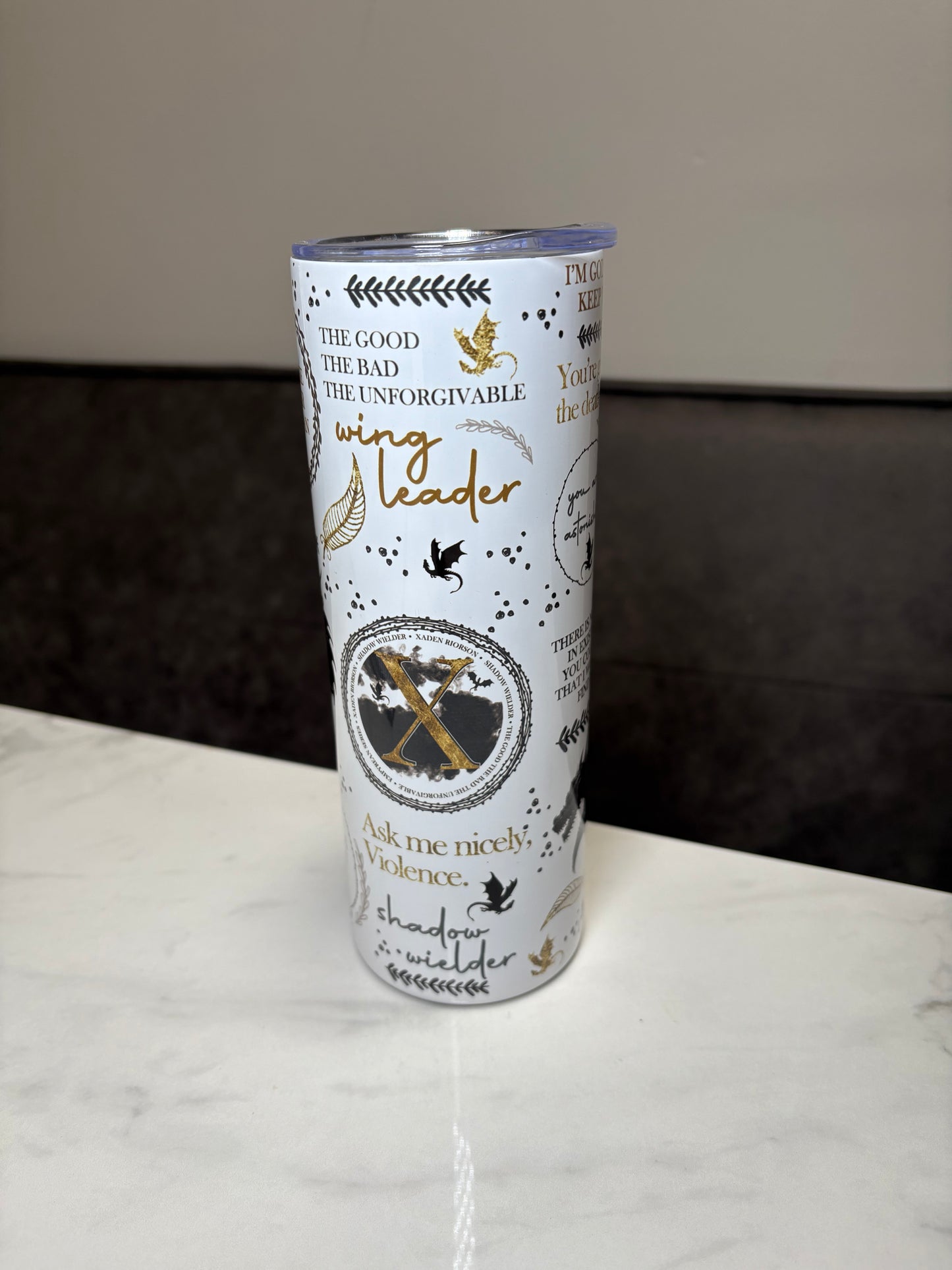 Fourth Wing Xaden Riorson 20oz stainless steel tumbler