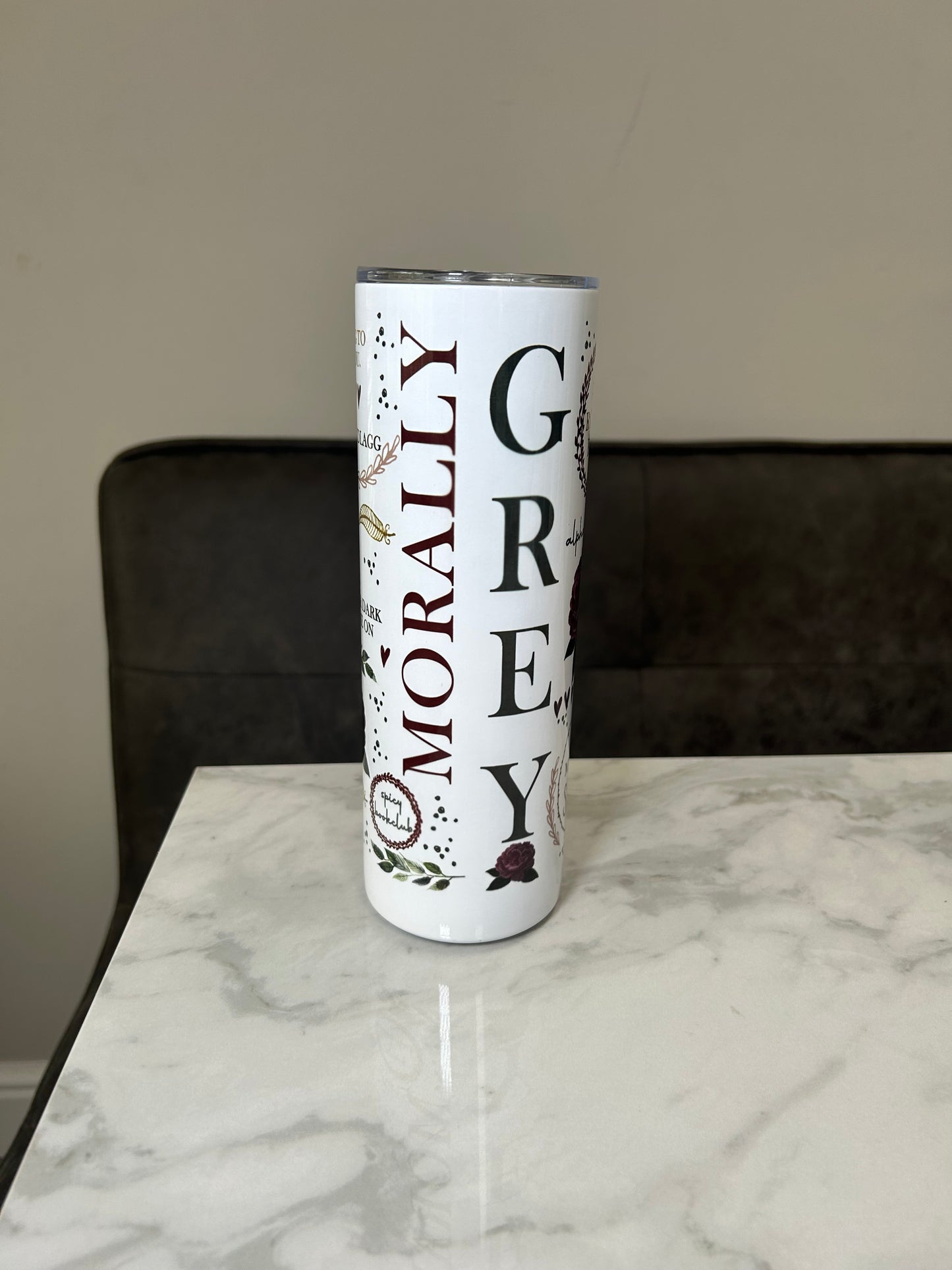 Morally Grey 20oz stainless steel tumbler