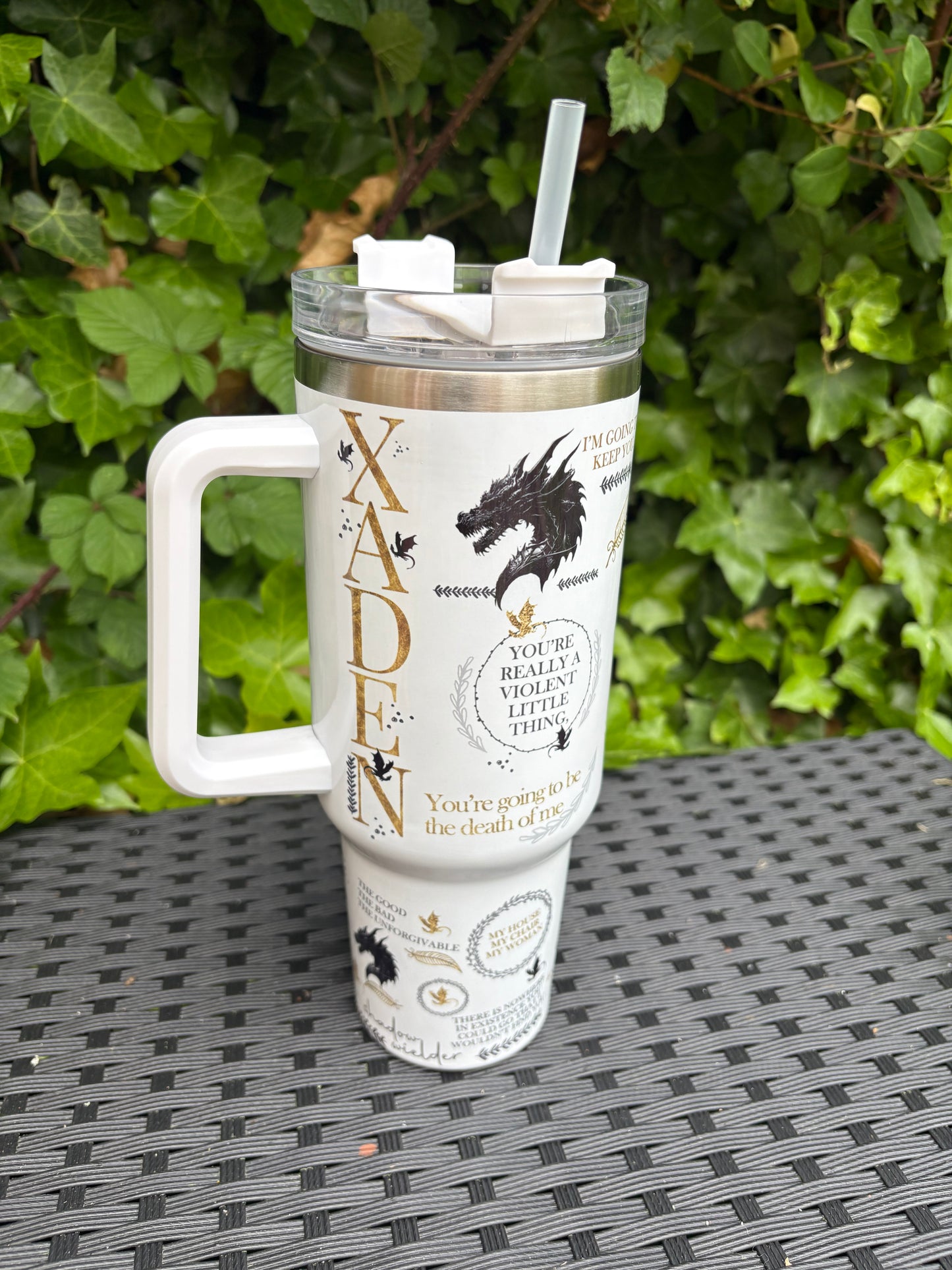 Fourth wing Xaden Riorson 40oz stainless steel tumbler