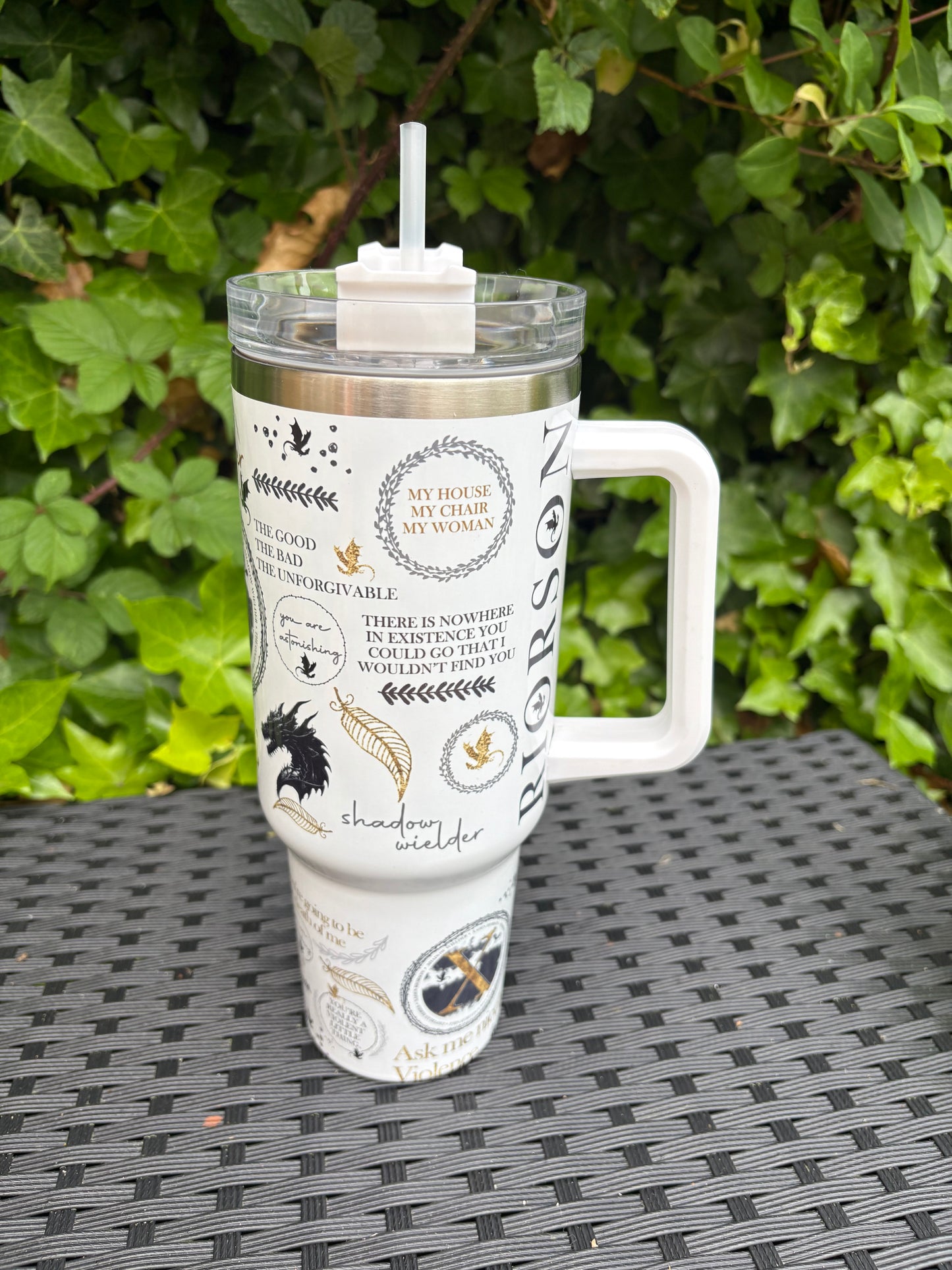 Fourth wing Xaden Riorson 40oz stainless steel tumbler