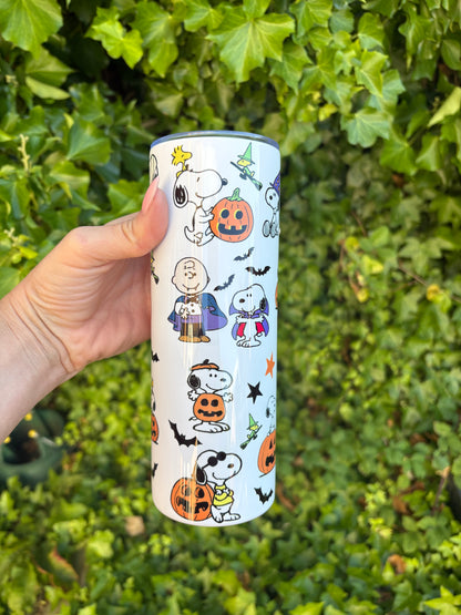Snoopy peanuts Charlie Brown pumpkin tumbler