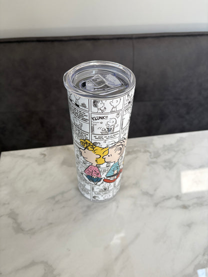 Snoopy peanuts Charlie Brown gang tumbler