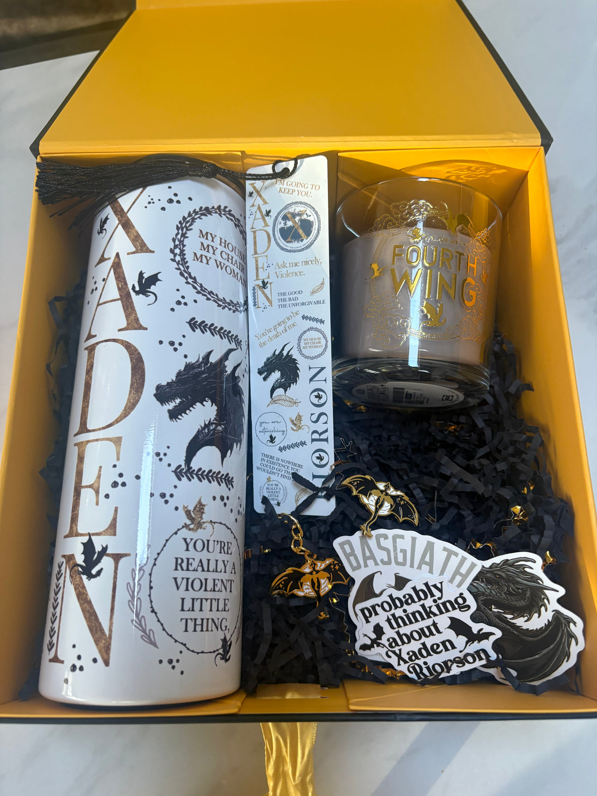 Fourth Wing Inspired Gift Box | Romantasy Bookish Gift | Dragon Rider Keepsake Box