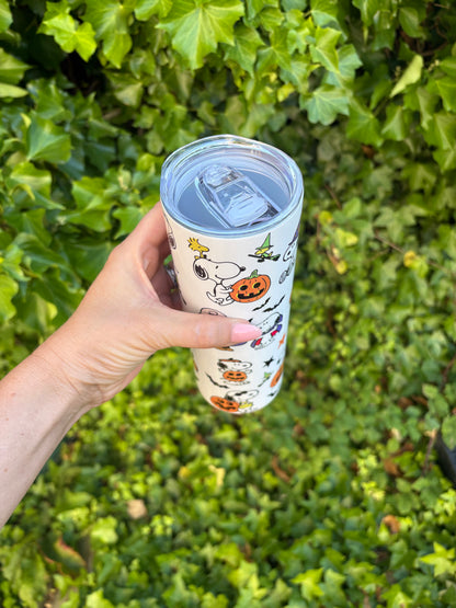 Snoopy peanuts Charlie Brown pumpkin tumbler