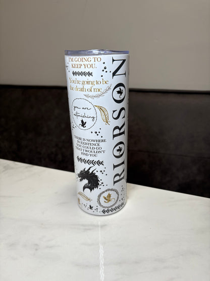 Fourth Wing Xaden Riorson 20oz stainless steel tumbler