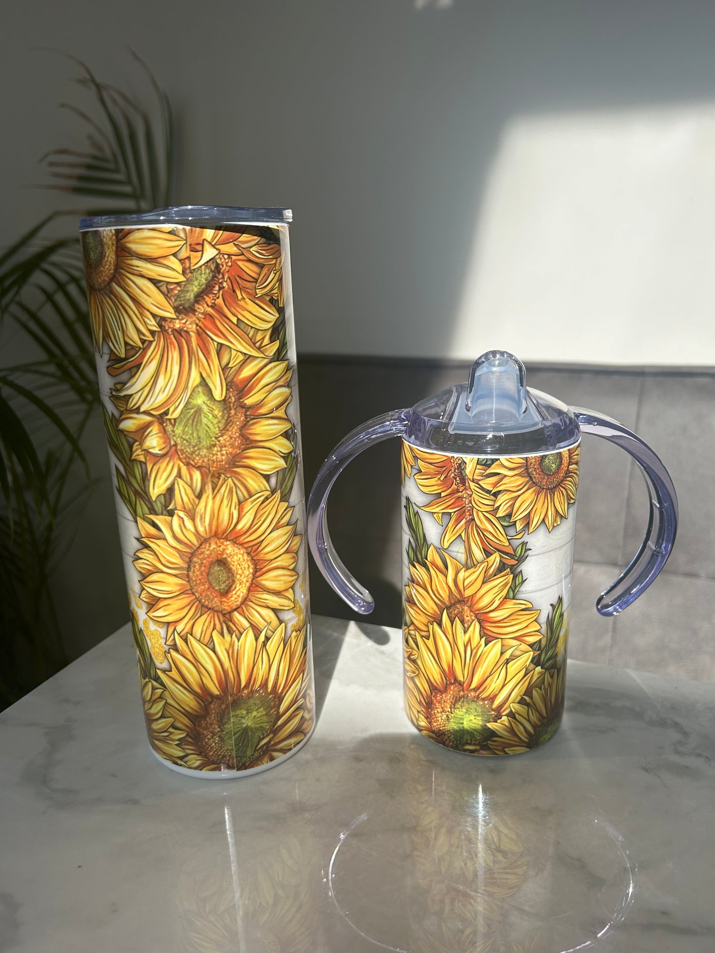 Mama and mini you are my sunshine tumbler duo
