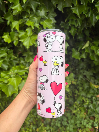 Snoopy peanuts Charlie Brown love tumbler