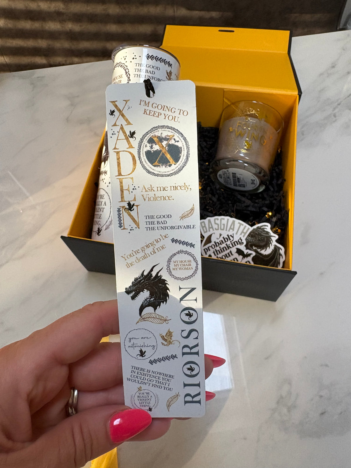 Fourth Wing Inspired Gift Box | Romantasy Bookish Gift | Dragon Rider Keepsake Box
