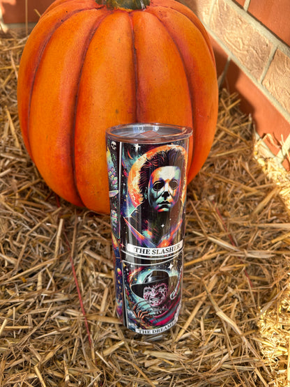 Halloween movie tarot tumbler