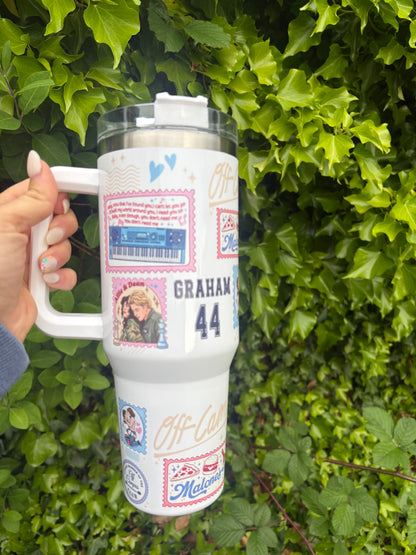 Off campus Garrett Graham 40o tumbler with handle