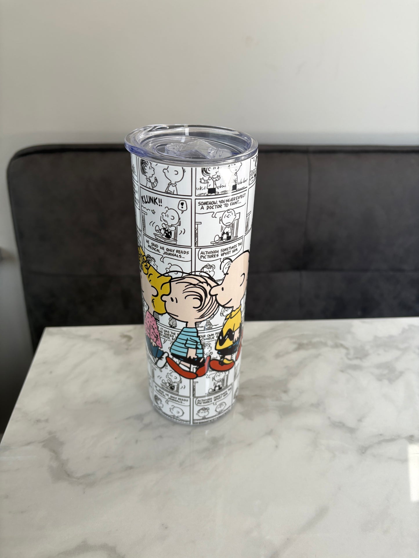 Snoopy peanuts Charlie Brown gang tumbler