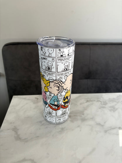 Snoopy peanuts Charlie Brown gang tumbler