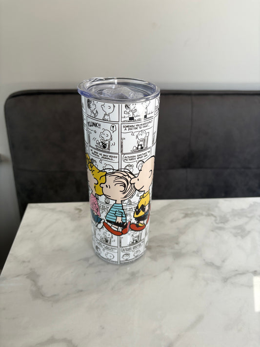 Snoopy peanuts Charlie Brown gang tumbler
