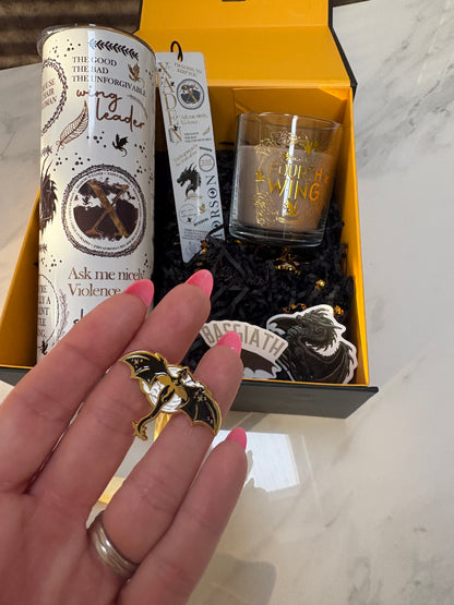 Fourth Wing Inspired Gift Box | Romantasy Bookish Gift | Dragon Rider Keepsake Box