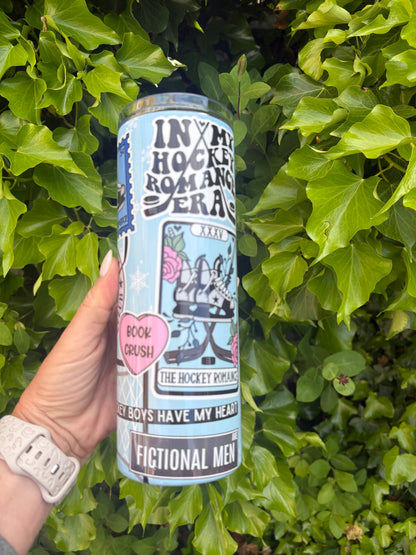 Ice hockey book themed 20oz stainless steel tumbler