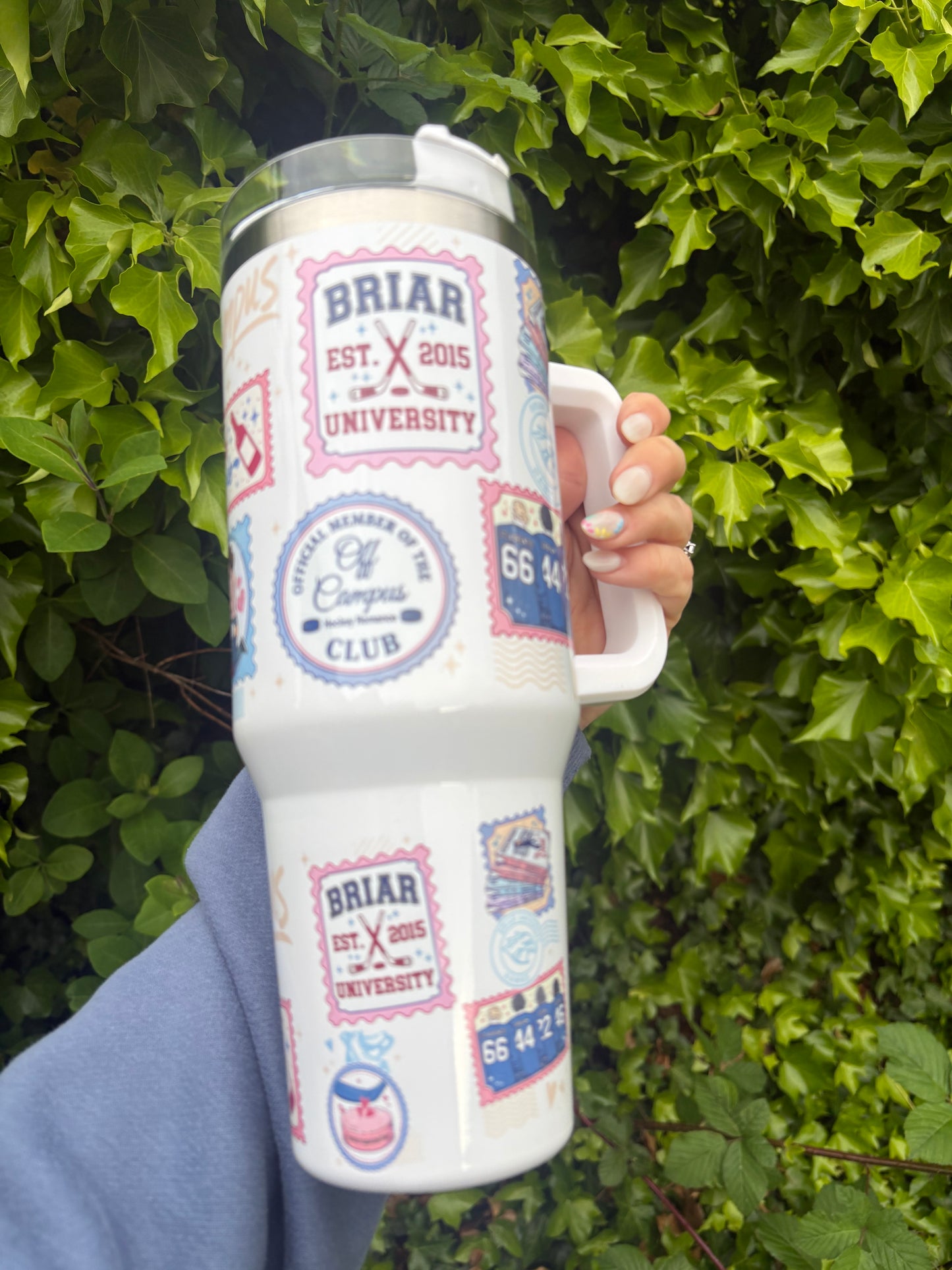 Off campus Garrett Graham 40o tumbler with handle