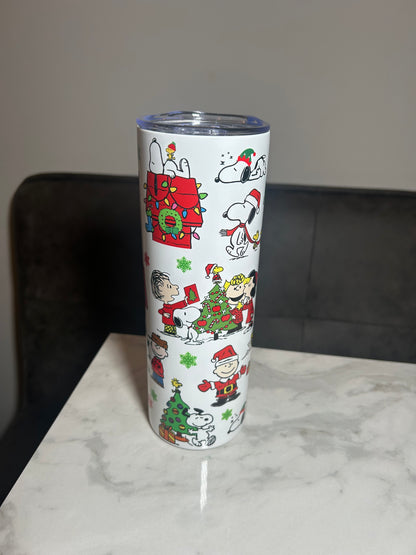 Snoopy peanuts Charlie Brown Christmas tumbler