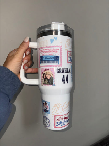 Off campus Garrett Graham 40o tumbler with handle