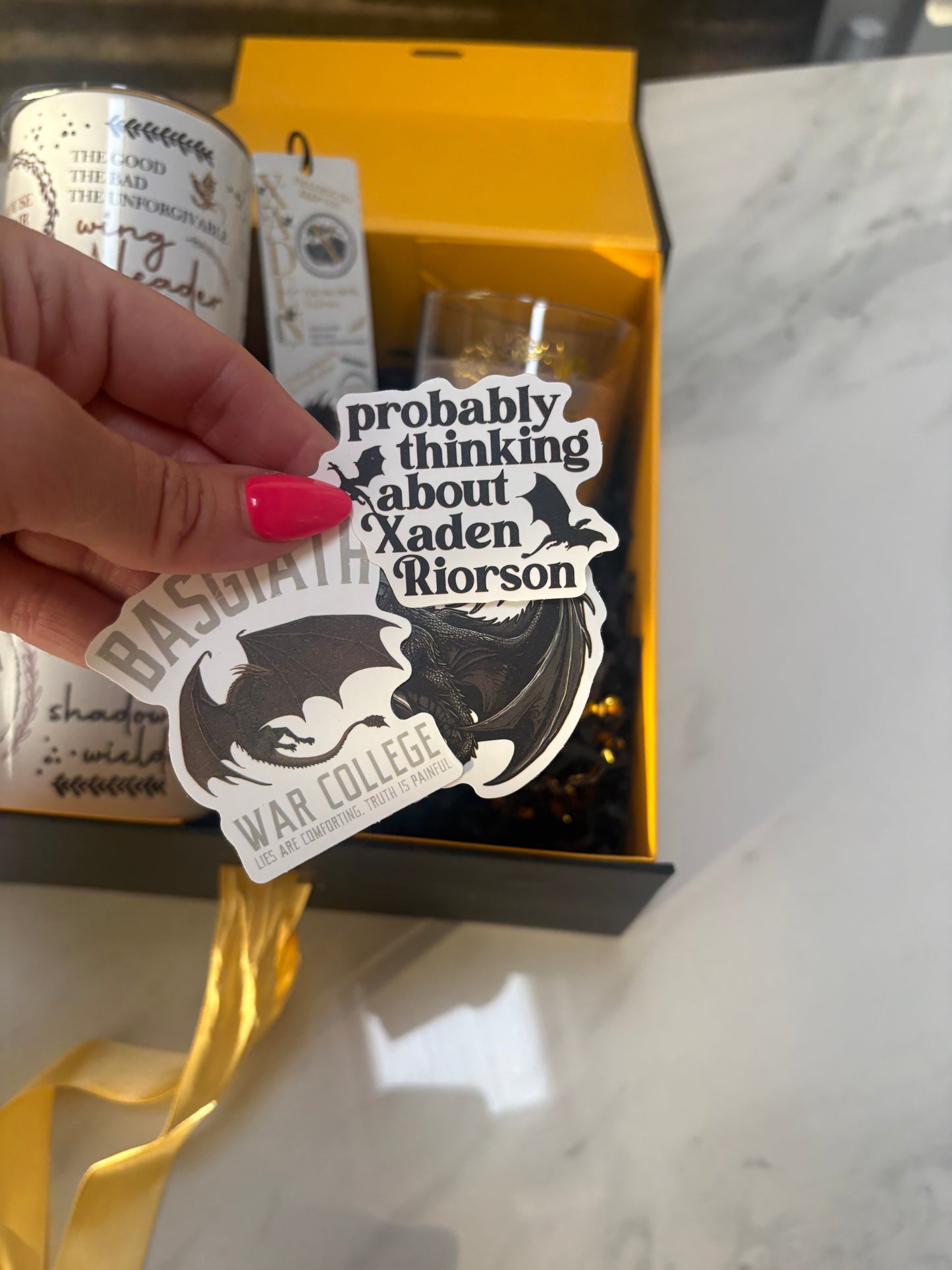 Fourth Wing Inspired Gift Box | Romantasy Bookish Gift | Dragon Rider Keepsake Box
