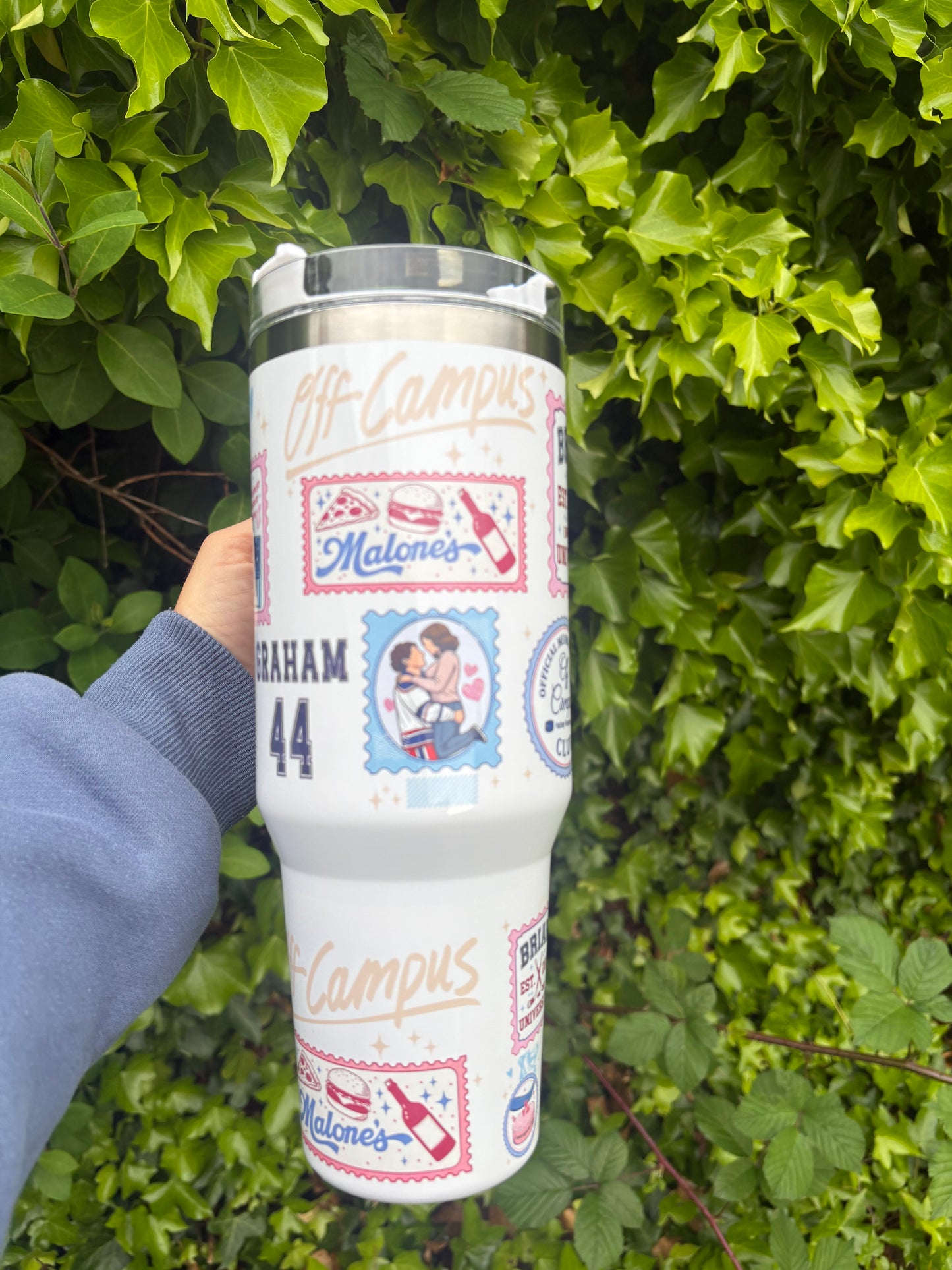 Off campus Garrett Graham 40o tumbler with handle