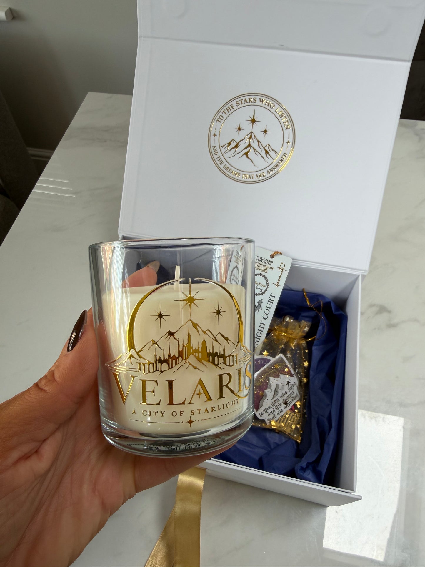 ACOTAR Gift Box | ACOTAR Inspired Bookish Gift Set | Velaris Tumbler & Candle