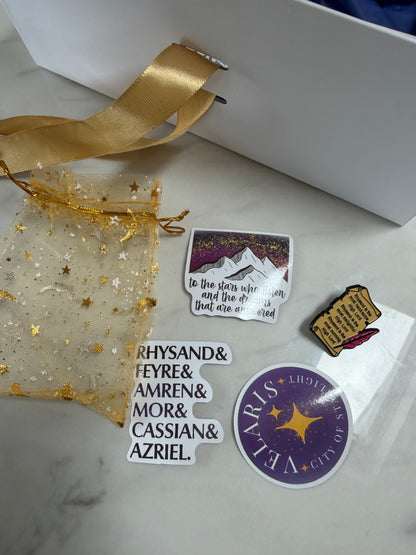 ACOTAR Gift Box | ACOTAR Inspired Bookish Gift Set | Velaris Tumbler & Candle