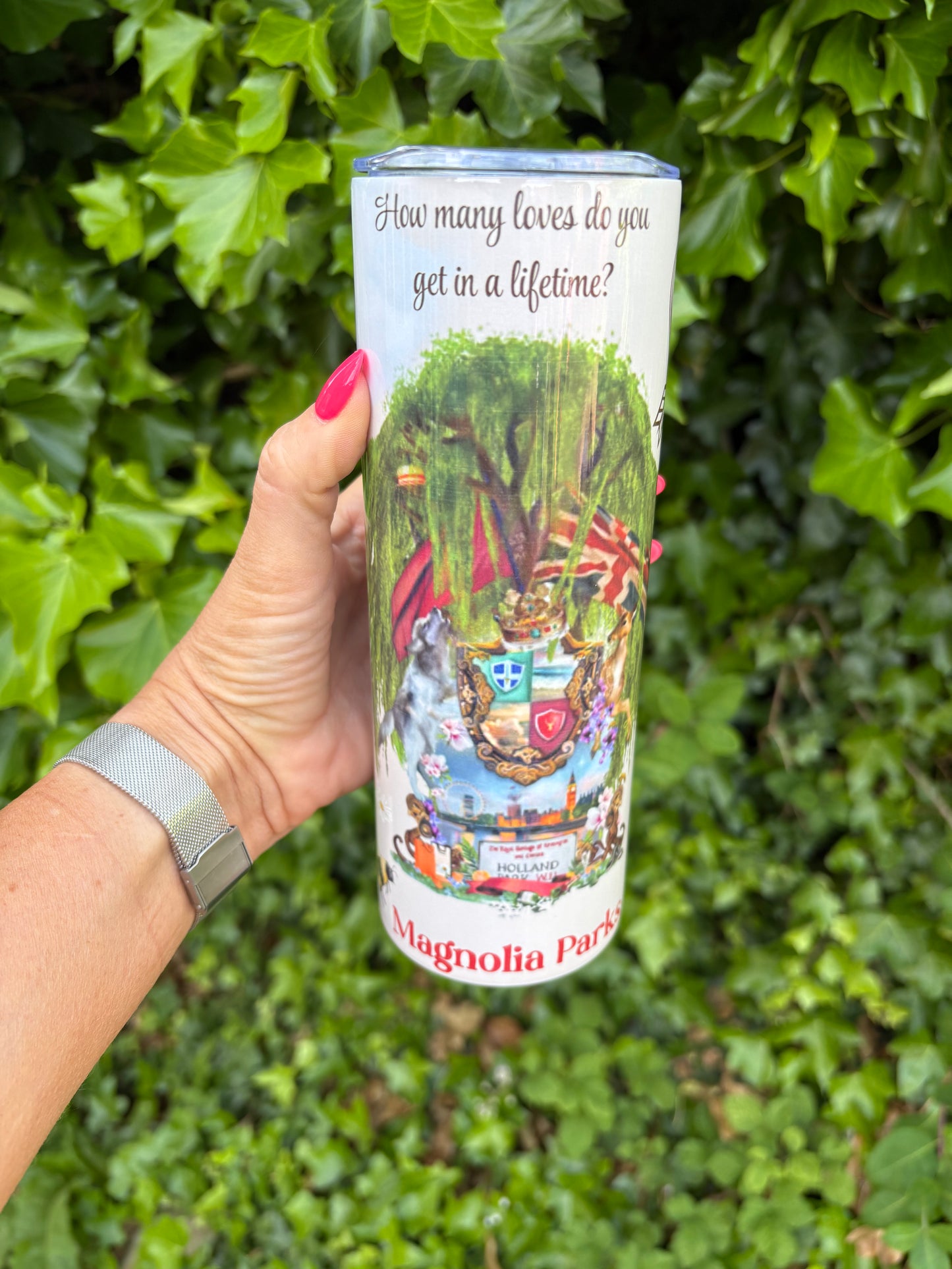 Magnolia Parks 20oz stainless steel tumbler