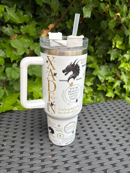 Fourth wing Xaden Riorson 40oz stainless steel tumbler